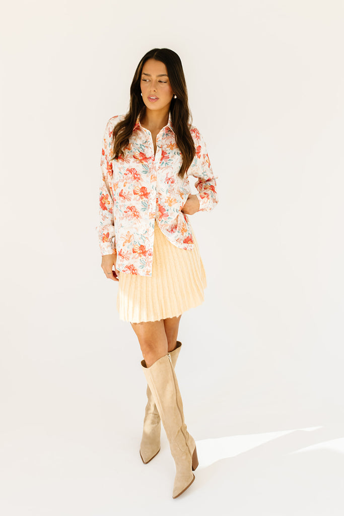 sadie floral button up