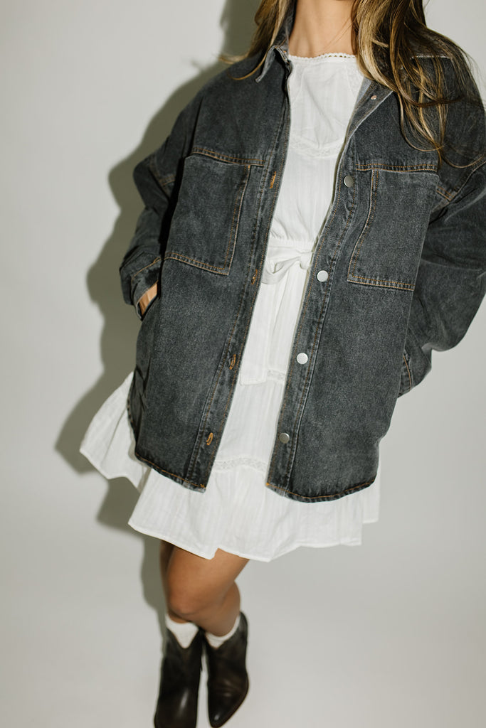 serendipity denim jacket // black *zoco exclusive*