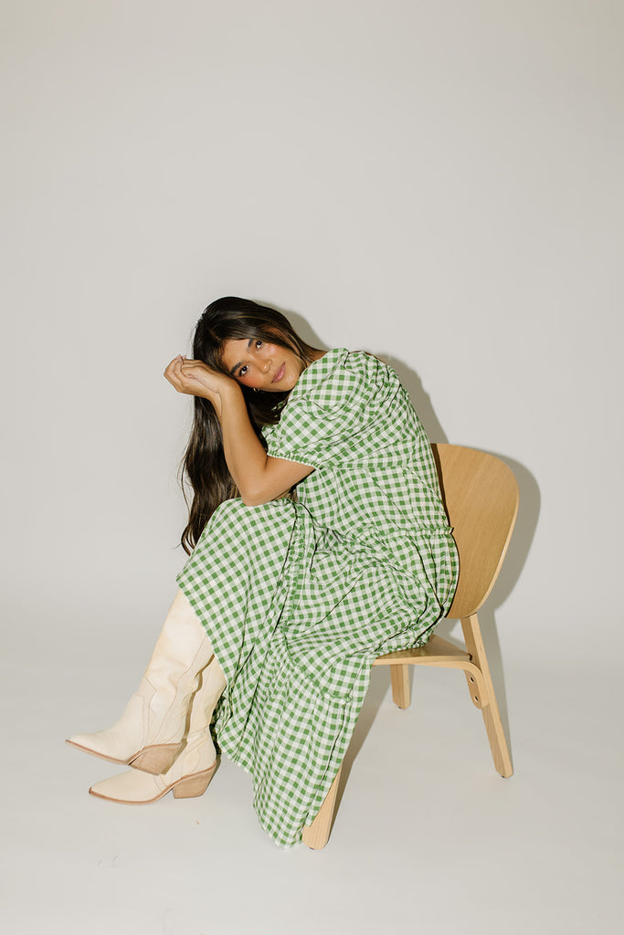 daymaker dress // green gingham