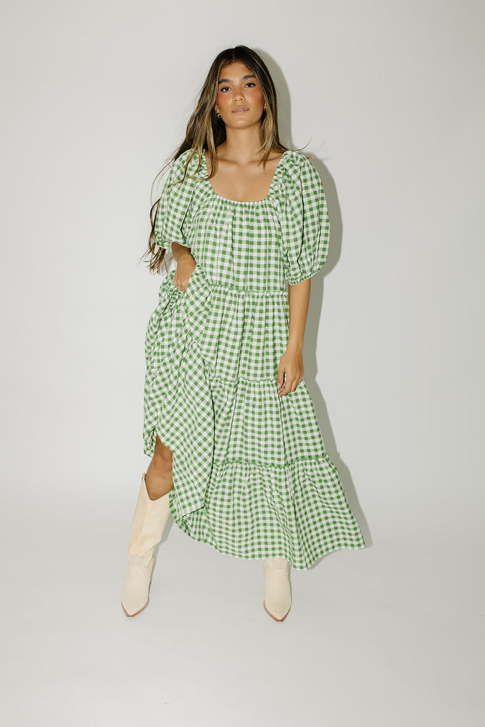 daymaker dress // green gingham