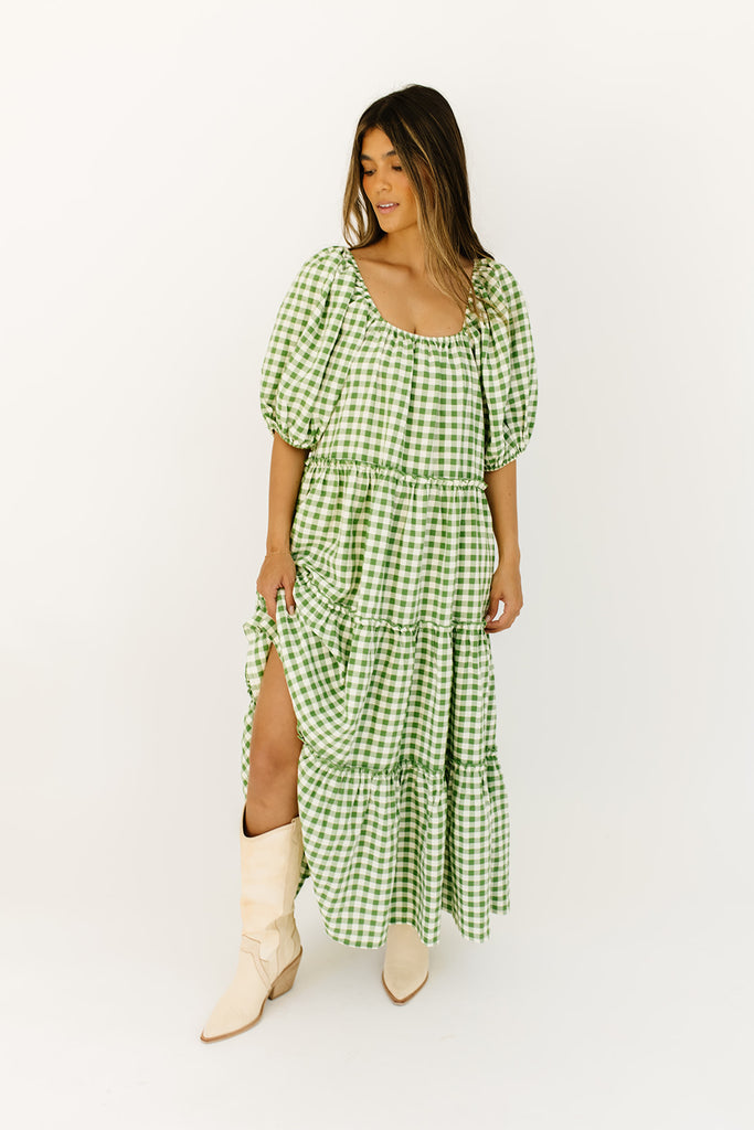 daymaker dress // green gingham