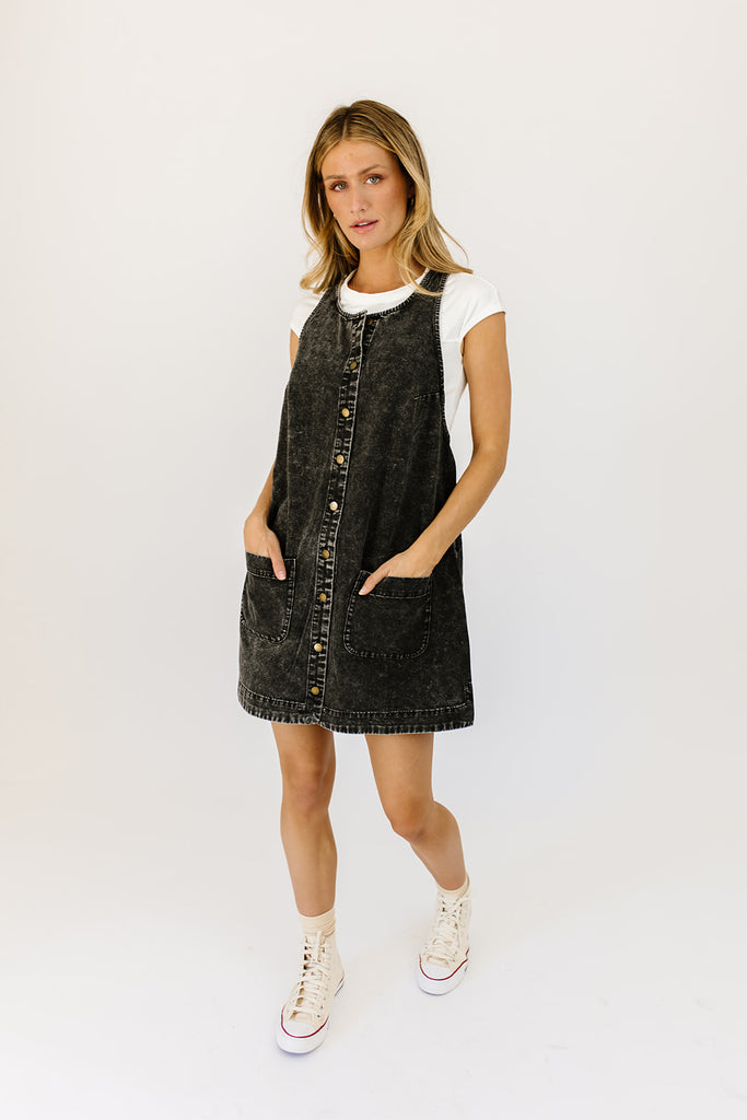 mary denim mini dress
