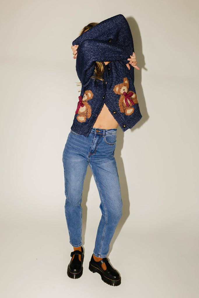 teddy cardigan // navy *restocked*