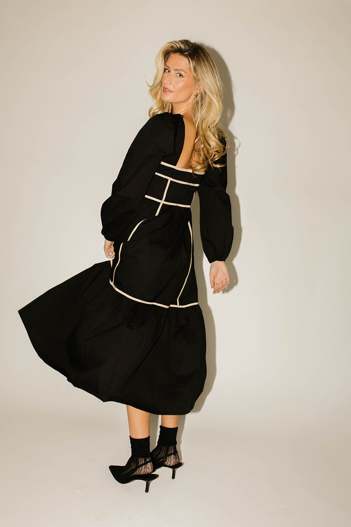 gloria midi dress // black *restocked*