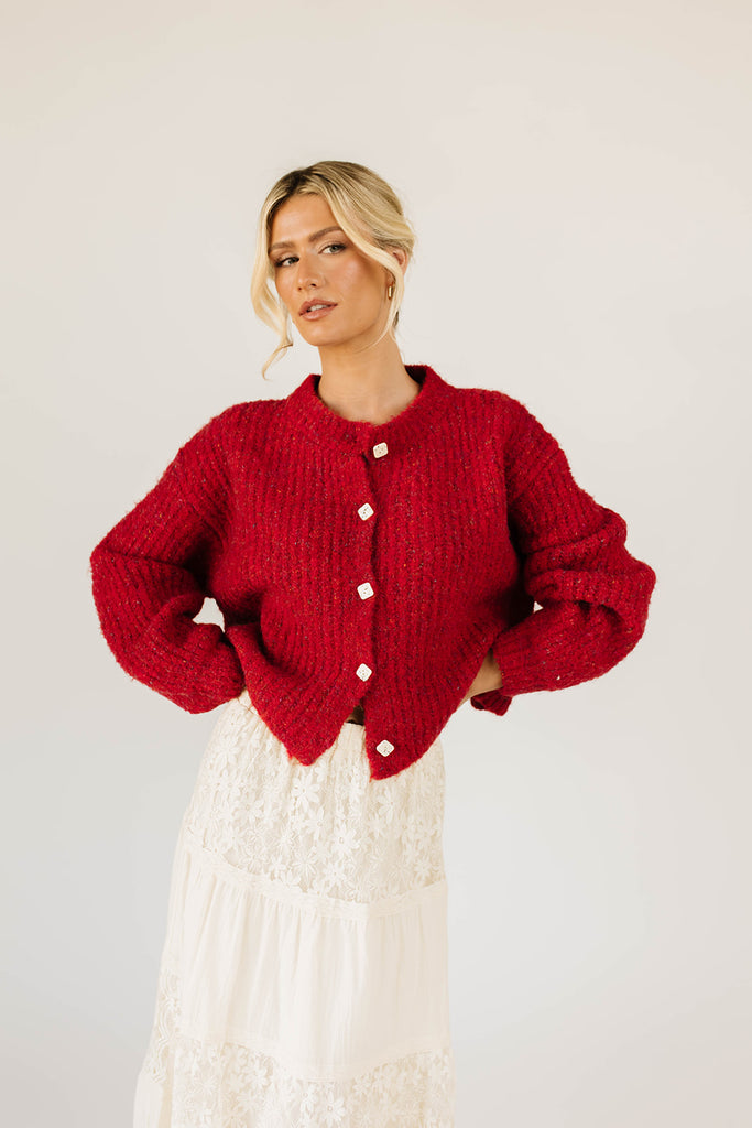 quincy cardigan // red *restocked*