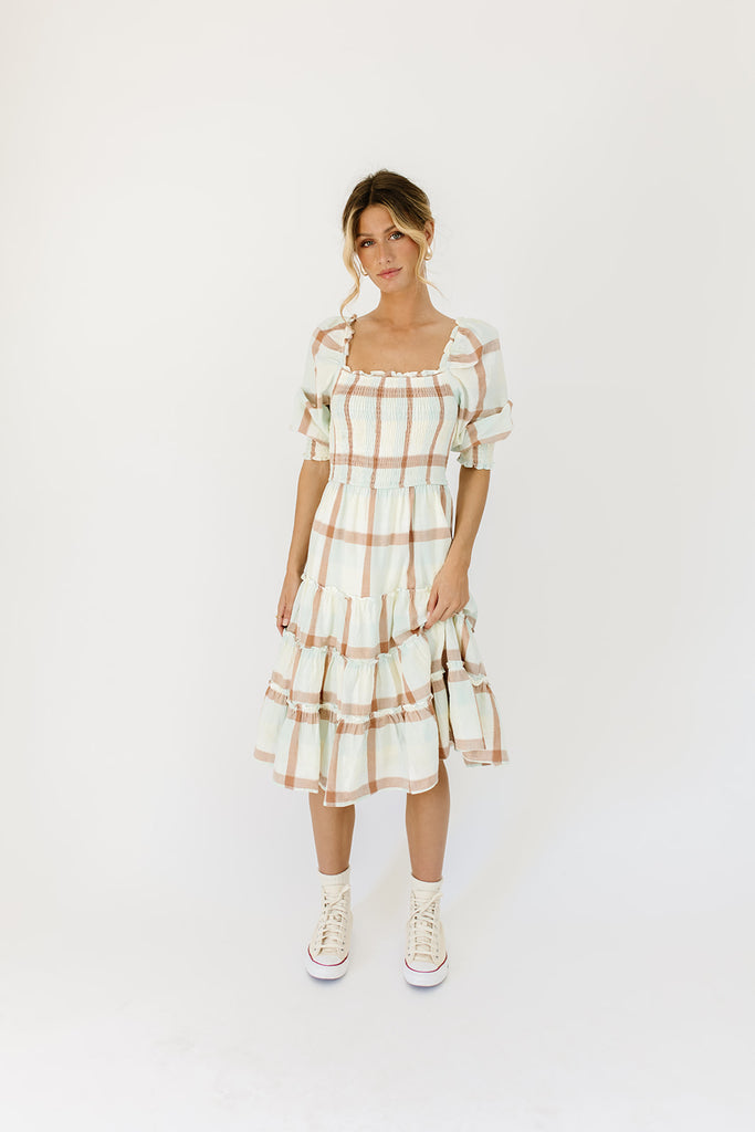 luna plaid dress