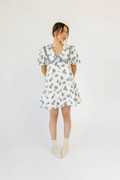 ワンピース POPPY STRIPED OFF SHOULDER DRESS BLUE striped off shoulder dress – POPPY