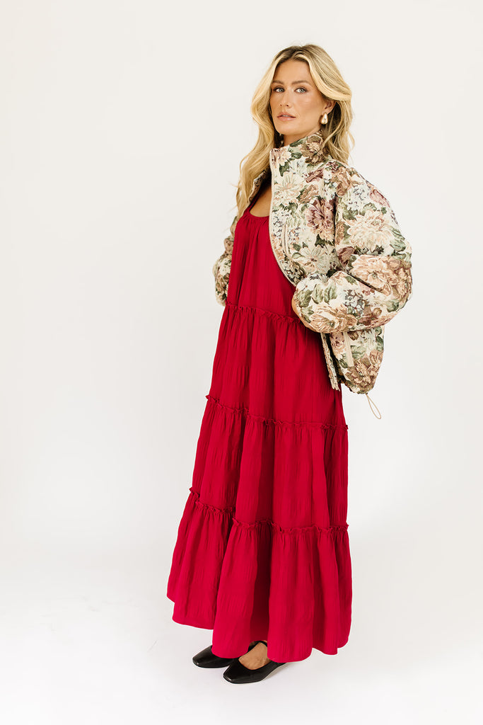daymaker dress // crimson *zoco exclusive*