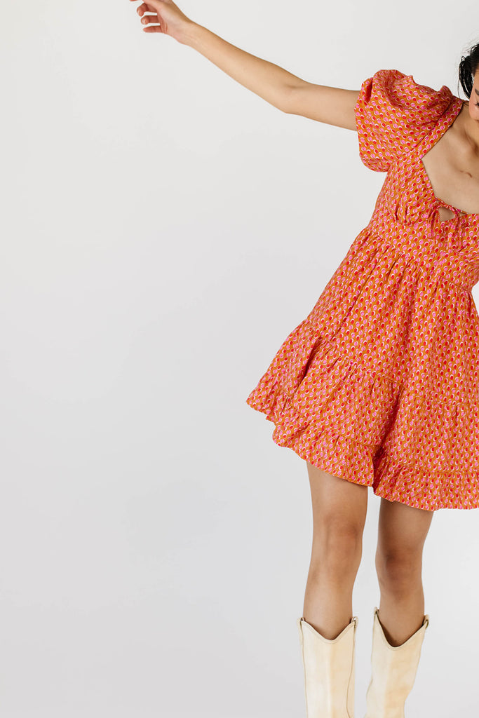 louie puff sleeve dress