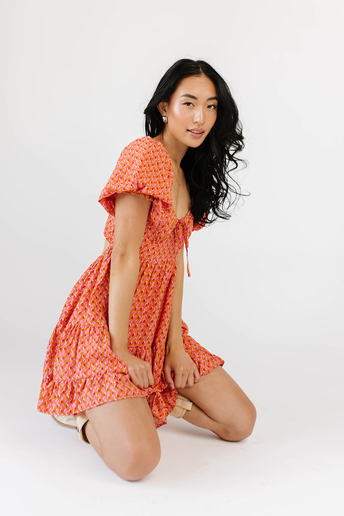 louie puff sleeve dress