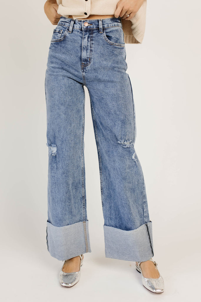 drew folded hem denim *restocked*