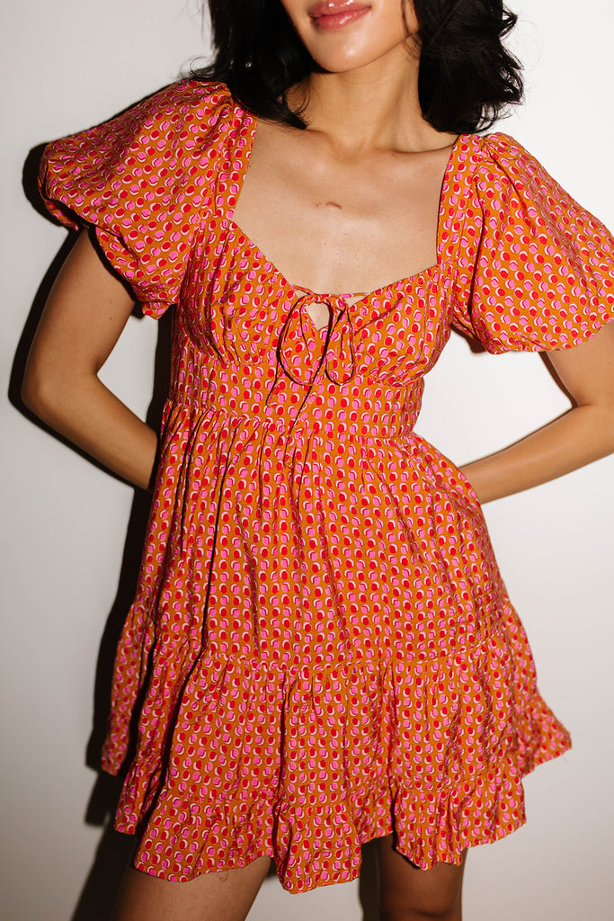 louie puff sleeve dress