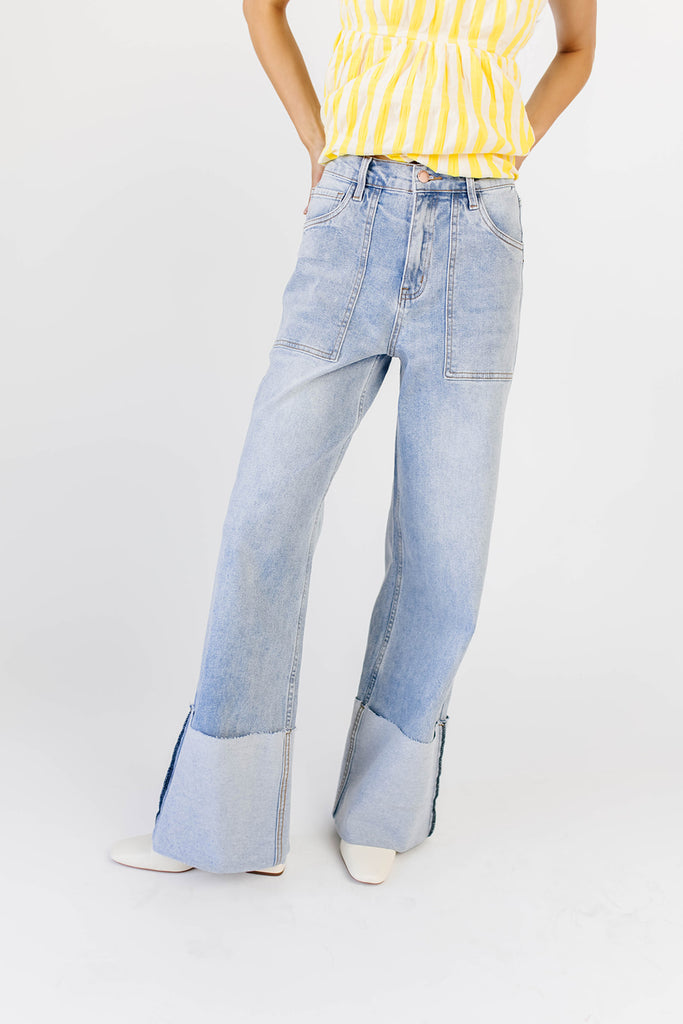 ruth folded hem denim