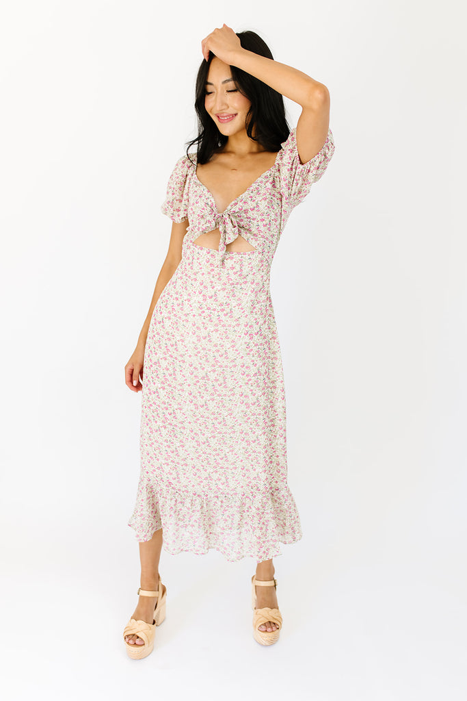 mckenna floral midi dress
