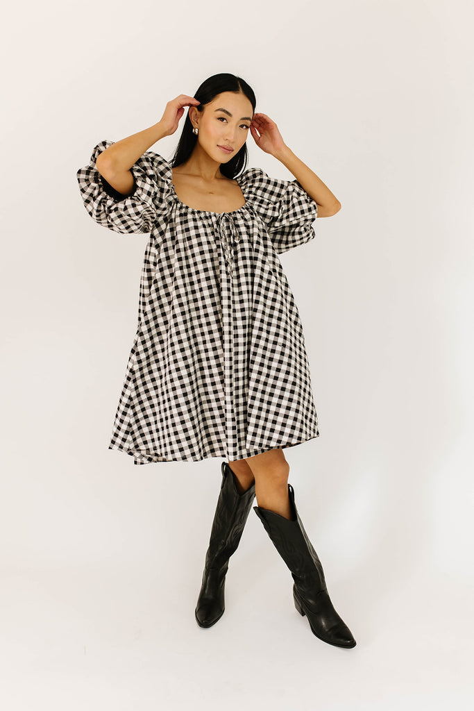 ari dress // black gingham *zoco exclusive*