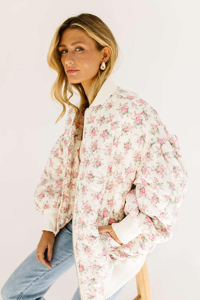 ollie floral quilted jacket *restocked*