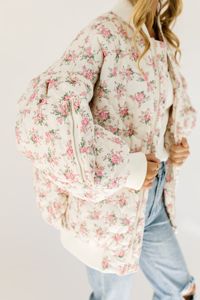 ollie floral quilted jacket *restocked*