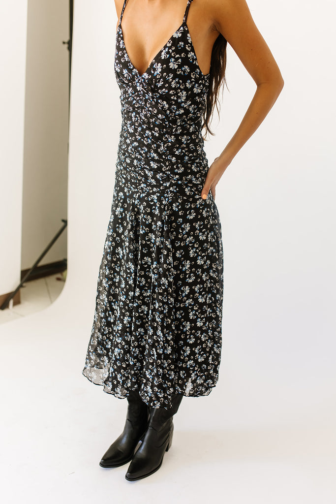 rome floral maxi dress