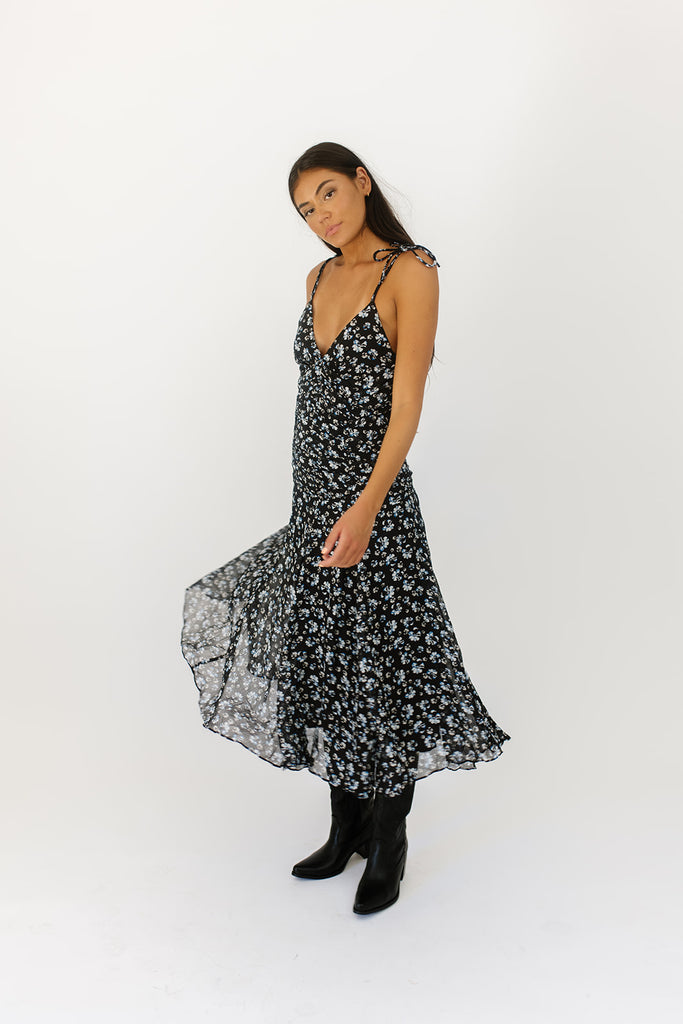 rome floral maxi dress