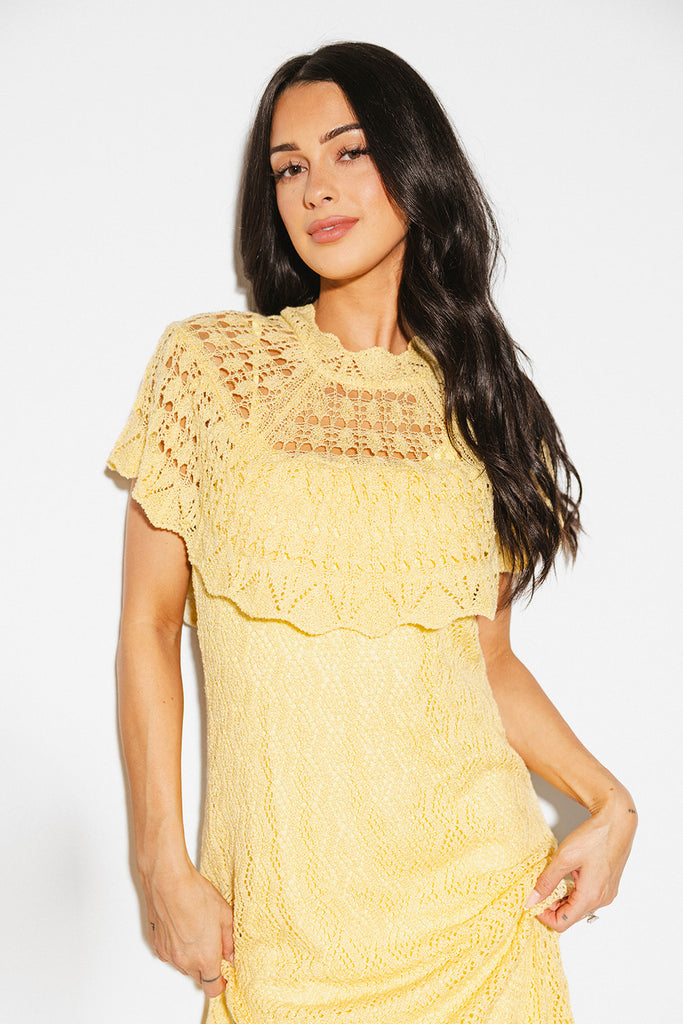 florence crochet dress // yellow *zoco exclusive*