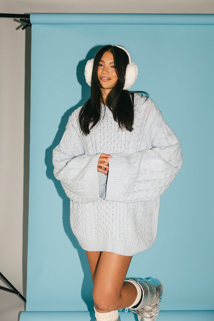 lenny knit sweater // baby blue *zoco exclusive*