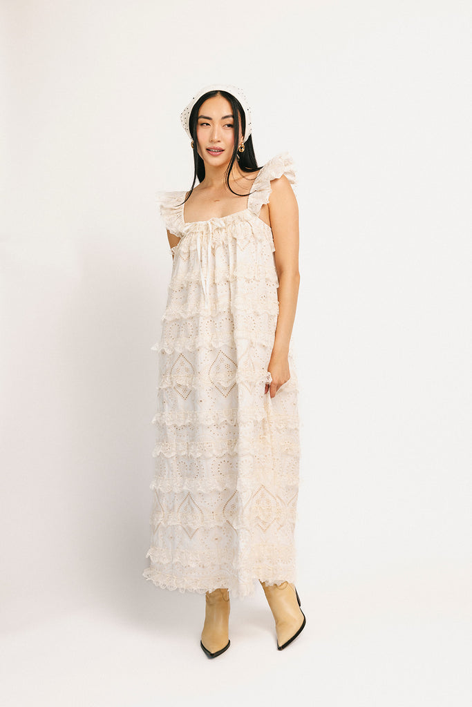 love struck maxi dress // off white *zoco exclusive*