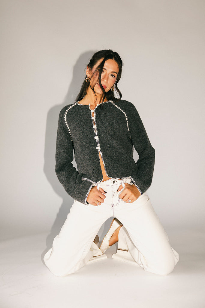 liv cardigan // grey *zoco exclusive*