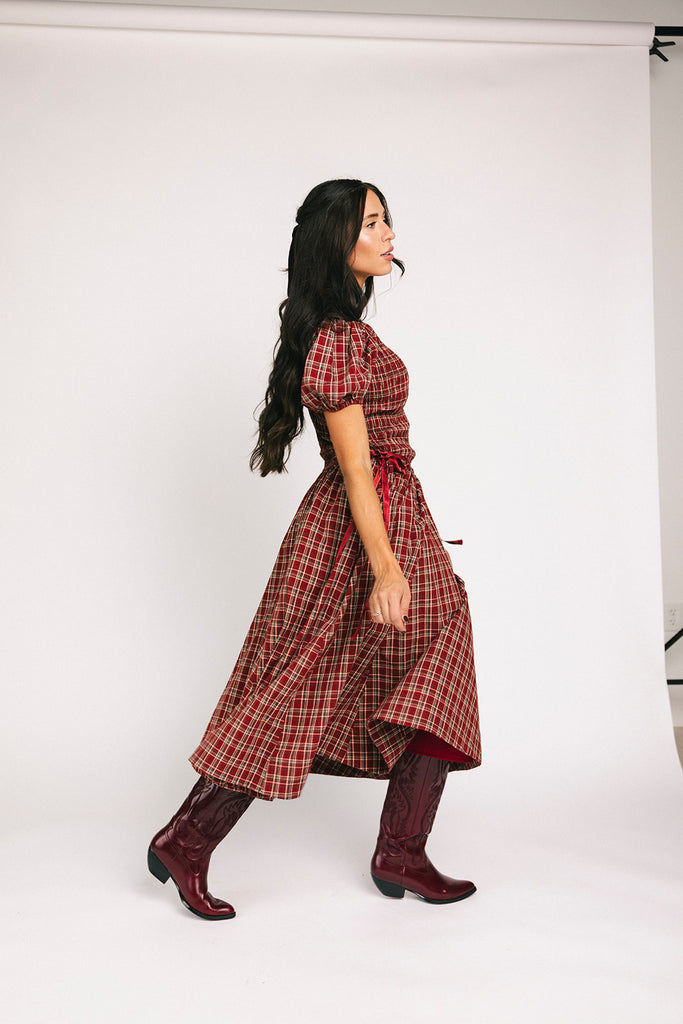 gia smocked dress // red *zoco exclusive*