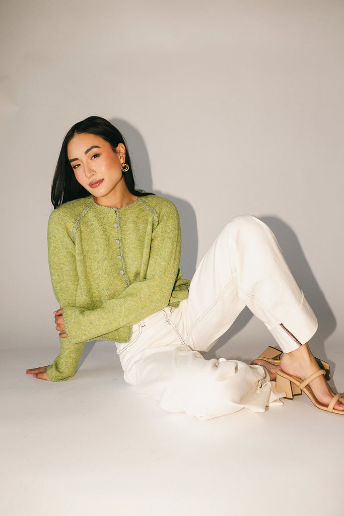 liv cardigan // green *zoco exclusive*