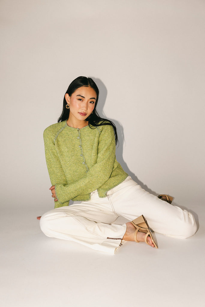 liv cardigan // green *zoco exclusive*