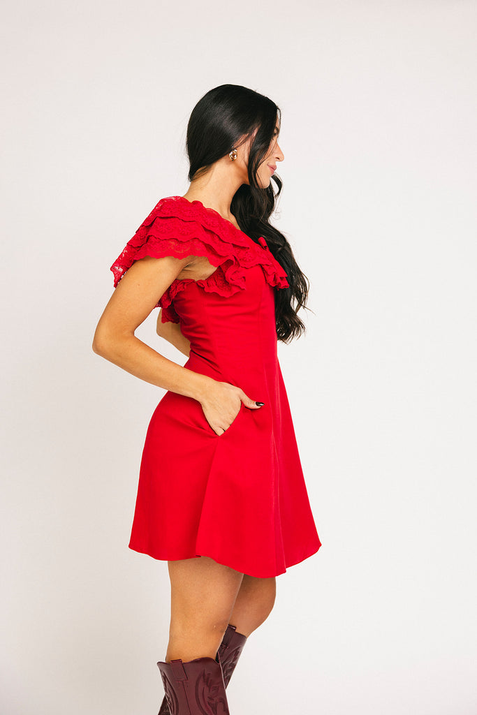 goldie mini dress // red *zoco exclusive*