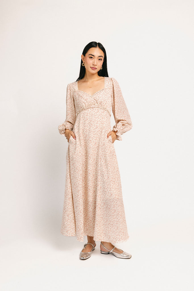 sweet nothings maxi dress // cream
