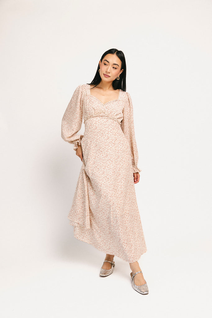 sweet nothings maxi dress // cream