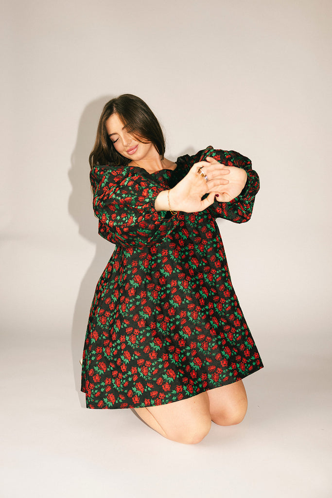 demi dress // red floral *zoco exclusive*