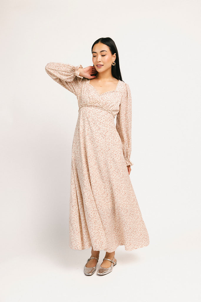 sweet nothings maxi dress // cream