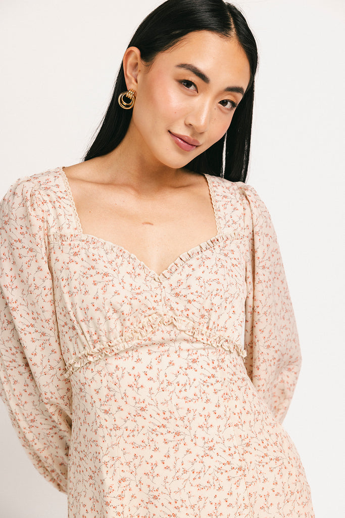 sweet nothings maxi dress // cream