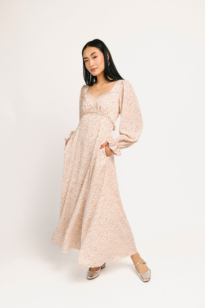 sweet nothings maxi dress // cream