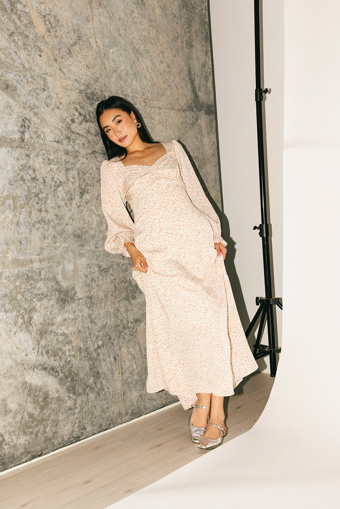 sweet nothings maxi dress // cream