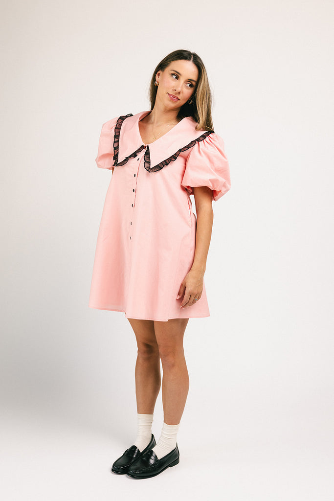 poppy collared dress // pink *zoco exclusive*