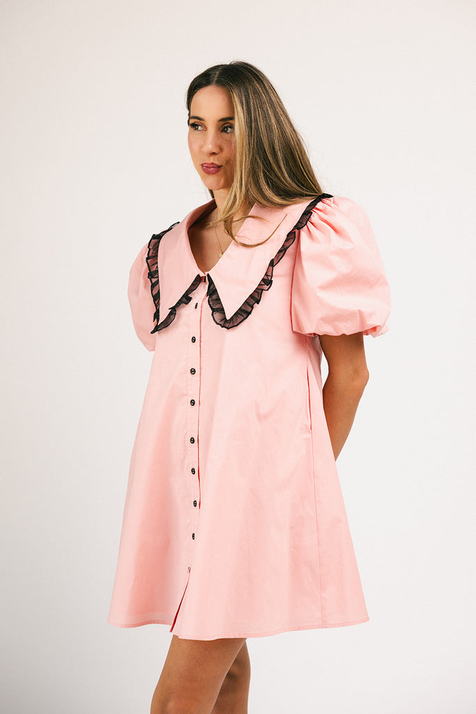 poppy collared dress // pink *zoco exclusive*