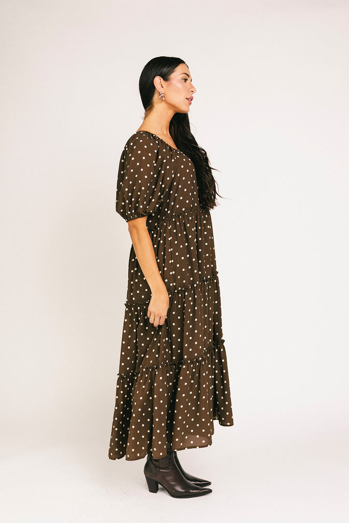 daymaker dress // mocha dot *zoco exclusive*