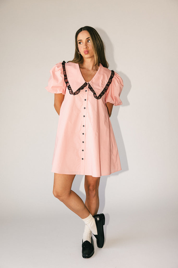 poppy collared dress // pink *zoco exclusive*