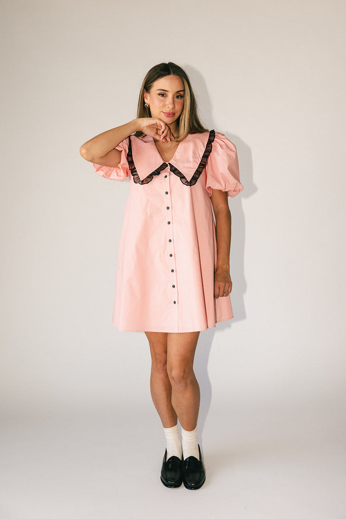 poppy collared dress // pink *zoco exclusive*