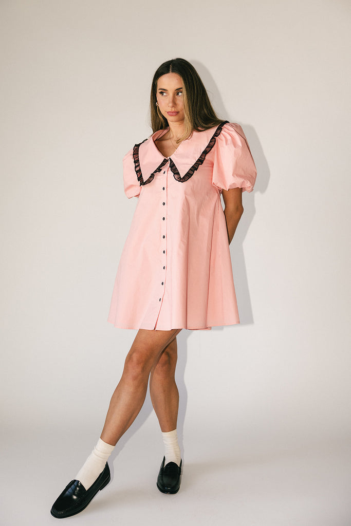 poppy collared dress // pink *zoco exclusive*
