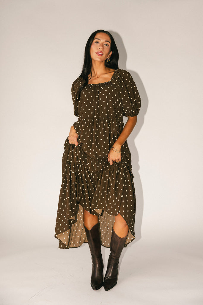 daymaker dress // mocha dot *zoco exclusive*