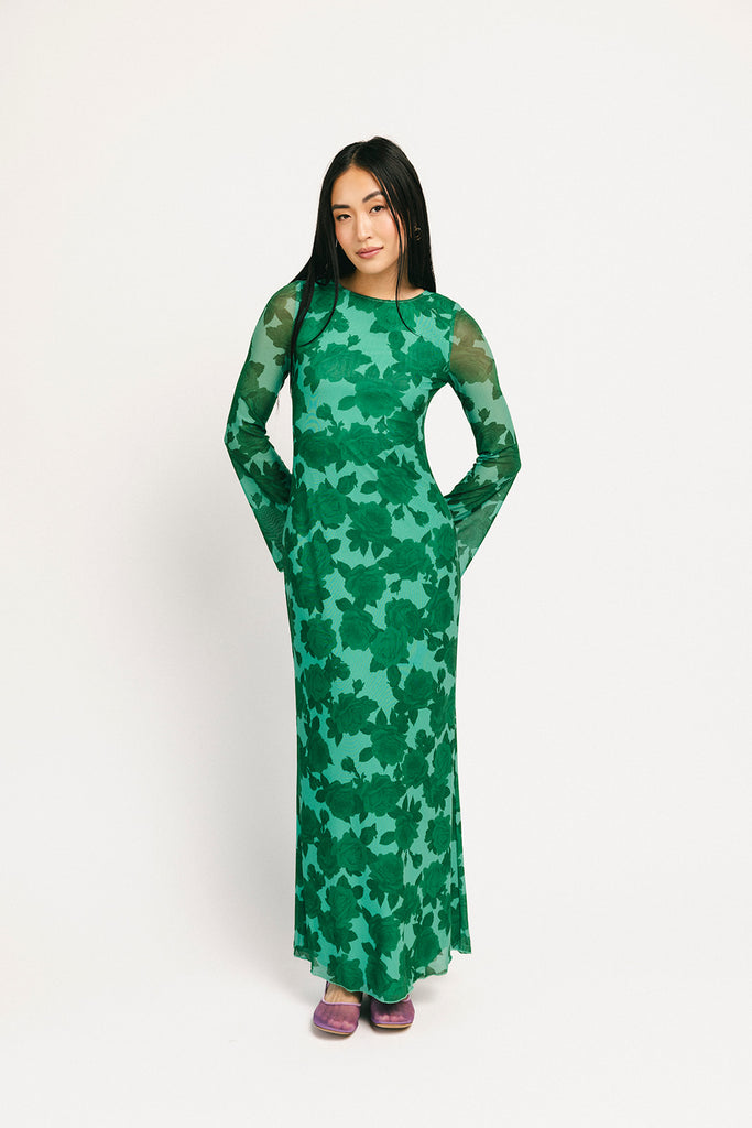 be right there mesh dress // green *zoco exclusive*