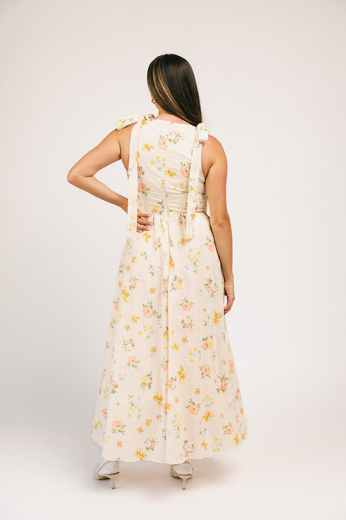 whimsical floral maxi dress