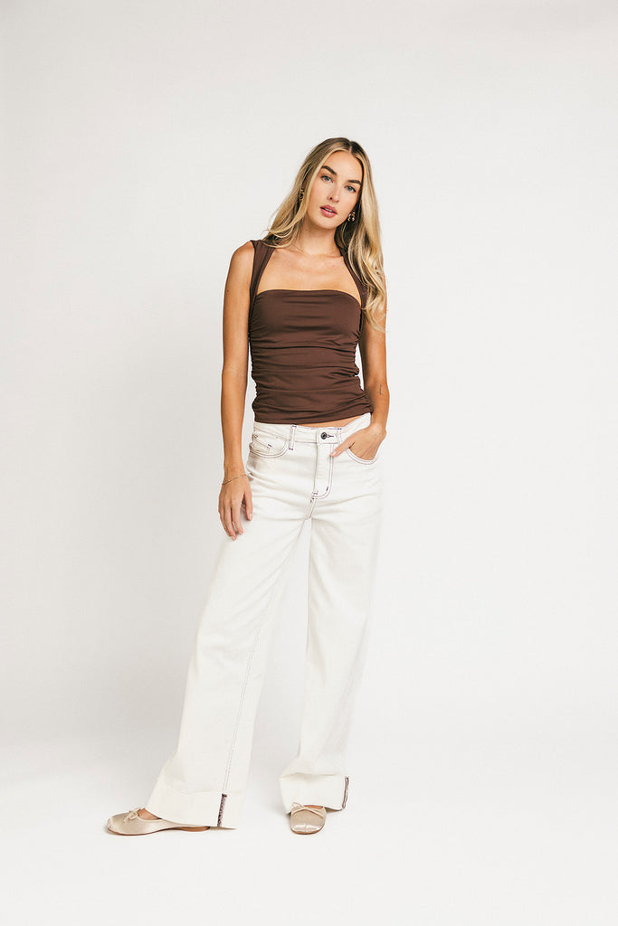 fiona top // chocolate