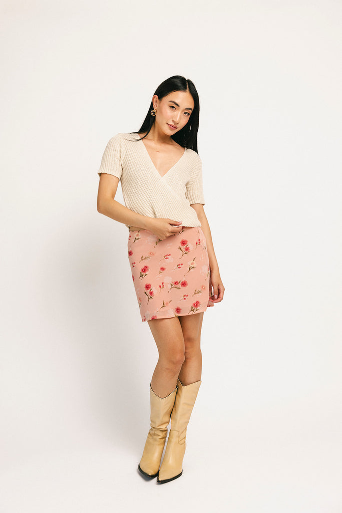 briar mini skirt // pink floral