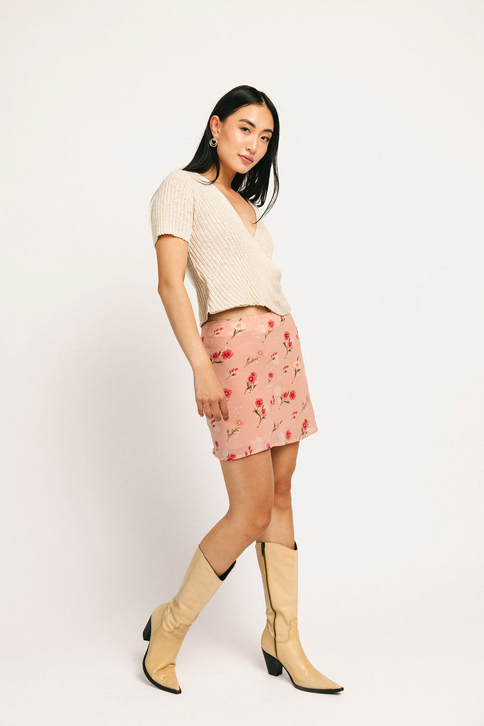 briar mini skirt // pink floral